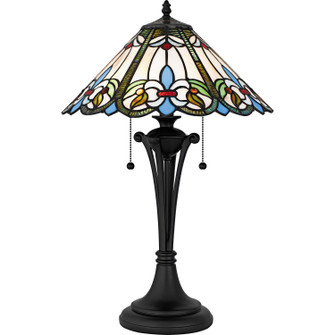 Tiffany Two Light Table Lamp in Matte Black (10|TF6764MBK)