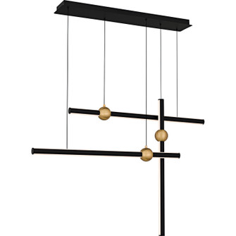 Harvick LED Linear Chandelier in Matte Black (10|PCHVK144MBK)