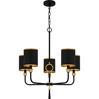 Lockery Five Light Chandelier in Matte Black (10|LKY5028MBK)