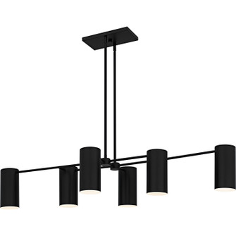 Foreland Six Light Linear Chandelier in Matte Black (10|FLD650MBK)
