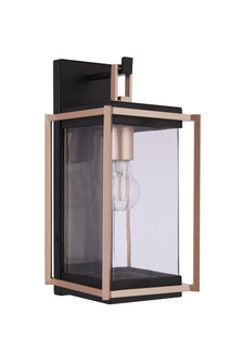 Metalwork One Light Outdoor Wall Lantern in Midnight / Satin Brass (46|ZA6504-MNSB)