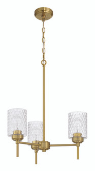 Claire Three Light Chandelier in Satin Brass (46|60523-SB)