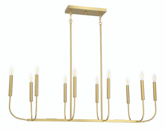 Traci Ten Light Island Pendant in Satin Brass (46|59870-SB)