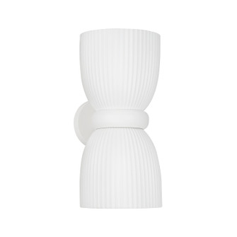 Mallory Two Light Wall Sconce in Ceramic White (65|656121CE)