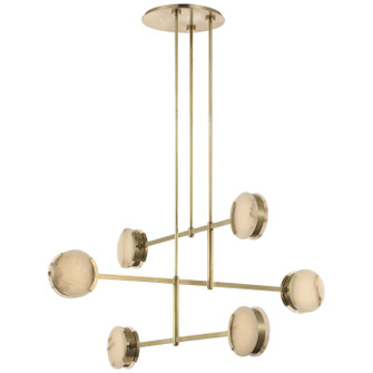 Melange LED Chandelier in Antique-Burnished Brass (268|KW 5609AB-ALB)