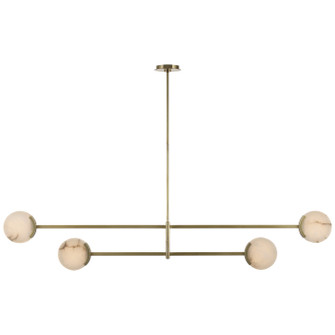 Melange LED Chandelier in Antique-Burnished Brass (268|KW 5608AB-ALB)