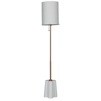 Florence Floor Lamp in Brushed Brass/White Linen (550|SCH-175547)