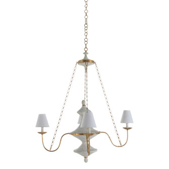 Pascal Four Light Chandelier in Textured White/Vintage Gold (550|SCH-175390)