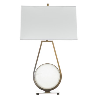 Emerald Table Lamp in Antique Brass/Marble/White Linen (550|SCH-175371)