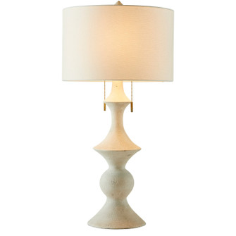 Radnor Table Lamp in Plaster White/White Linen/Antique Brass (550|SCH-175249)