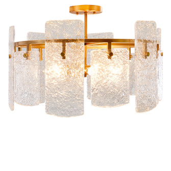 Augusta Flush Mount in Cast Glass/Antique Brass (550|SCH-175223)
