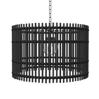 Sherman One Light Outdoor Chandelier in Black/Walnut (550|1434)