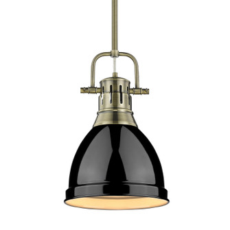 Duncan One Light Pendant in Aged Brass (62|3604-S AB-BK)