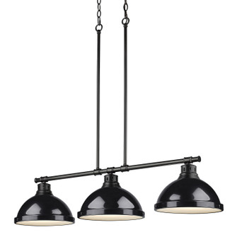 Duncan Three Light Linear Pendant in Matte Black (62|3602-3LP BLK-BK)