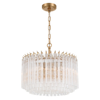 Lofton Five Light Chandelier in Aged Brass (60|LOF-5005-AG)