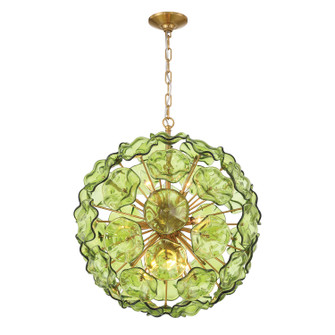 Esme Nine Light Pendant in Aged Brass (60|ESM-4006-AG-GR)