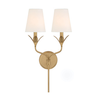 Broche Two Light Wall Sconce in Antique Gold (60|562-GA)