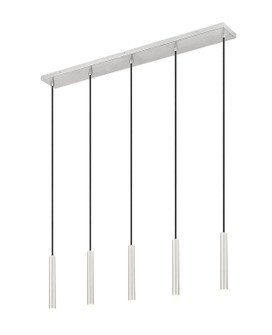Forest LED Linear Chandelier in Brushed Nickel (224|919MP12-5L-BN-LED)