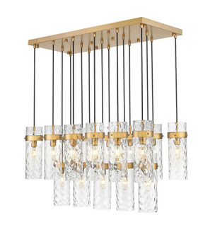 Fontaine 17 Light Linear Chandelier in Rubbed Brass (224|7002P5-17L-RB)