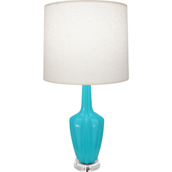 Emma One Light Accent Lamp in Egg Blue Glazed Ceramic w/Polished Nickel/a Lucite (165|EB35)