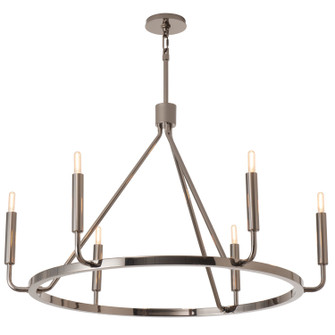 Mavisten Edition Carbonia Six Light Chandelier in Black Chrome (165|B1408)