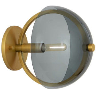 Mavisten Edition Copernica One Light Wall Sconce in Lacquered Burnished Brass w/Smoked Glass Shade (165|604)