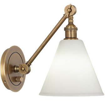 Alloy One Light Wall Sconce in Warm Brass/Cased White Glass Shade w/ Polished (165|2417G)