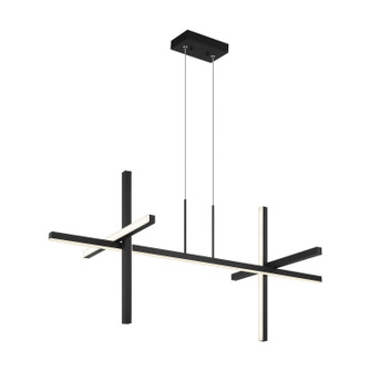 Crosley Four Light Pendant in Matte Black (423|C38944MB)