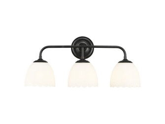 Dorinda Three Light Vanity in Matte Black (62|6954-BA3 BLK-OP)
