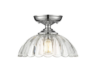Audra One Light Semi-Flush Mount in Chrome (62|6952-SF CH-CLR)