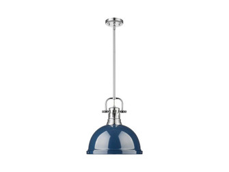 Duncan One Light Pendant in Chrome (62|3604-L CH-NVY)
