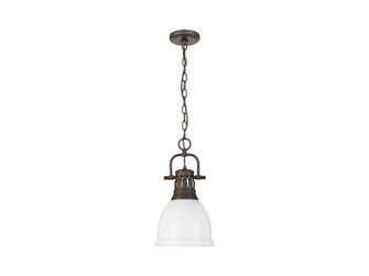 Duncan One Light Pendant in Rubbed Bronze (62|3602-S RBZ-WHT)