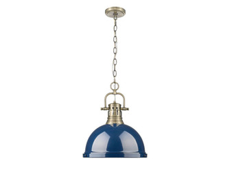 Duncan One Light Pendant in Aged Brass (62|3602-L AB-NVY)