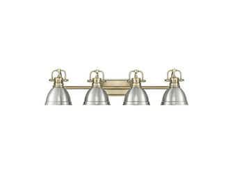 Duncan Four Light Vanity in Aged Brass (62|3602-BA4 AB-PW)