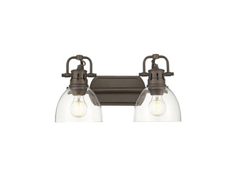 Duncan Two Light Vanity in Rubbed Bronze (62|3602-BA2 RBZ-CLR)