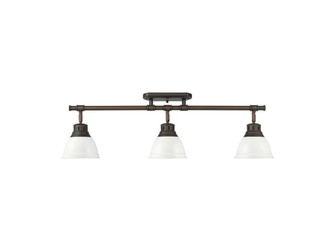 Duncan Three Light Semi-Flush Mount in Rubbed Bronze (62|3602-3SF RBZ-WHT)