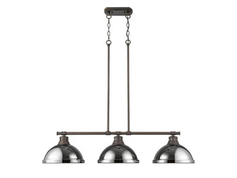 Duncan Three Light Linear Pendant in Rubbed Bronze (62|3602-3LP RBZ-CH)