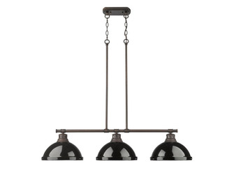 Duncan Three Light Linear Pendant in Rubbed Bronze (62|3602-3LP RBZ-BK)