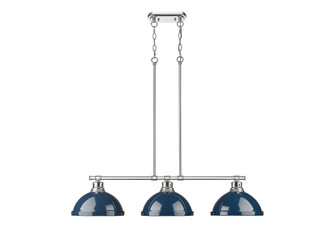 Duncan Three Light Linear Pendant in Chrome (62|3602-3LP CH-NVY)