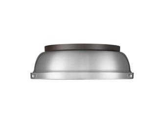 Duncan Two Light Flush Mount in Rubbed Bronze (62|3602-14 RBZ-PW)
