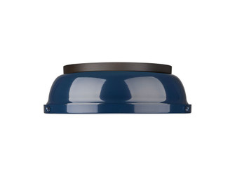 Duncan Two Light Flush Mount in Rubbed Bronze (62|3602-14 RBZ-NVY)