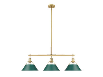Orwell Three Light Linear Pendant in Brushed Champagne Brass (62|3306-LP BCB-GN)