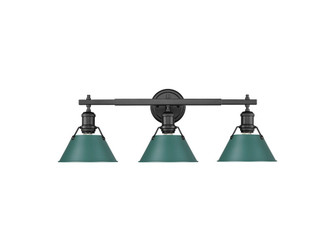 Orwell Three Light Vanity in Matte Black (62|3306-BA3 BLK-GN)