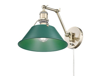 Orwell One Light Swing Arm Wall Sconce in Aged Brass (62|3306-A1W AB-GN)