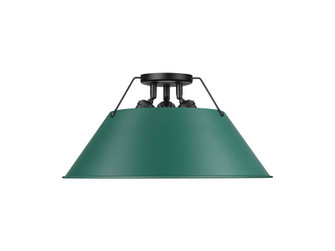 Orwell Three Light Flush Mount in Matte Black (62|3306-3FM BLK-GN)
