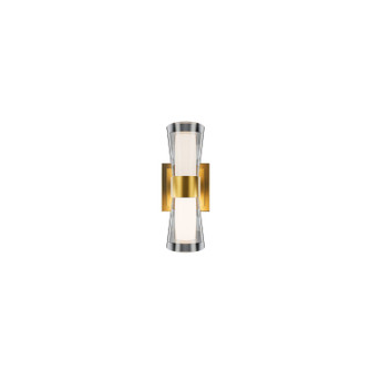 Hourglass LED Wall Sconce in Aged Brass (34|WS-91510-30-AB)