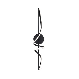 Corkscrew LED Wall Sconce in Black (34|WS-39434-30-BK)