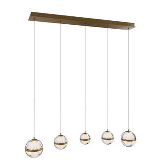 Cyllindra LED Chandelier in Aged Brass (34|PD-77505L-AB)