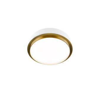 Salvo LED Flush Mount in White/Aged Brass (34|FM-20515-35-WT/AB)