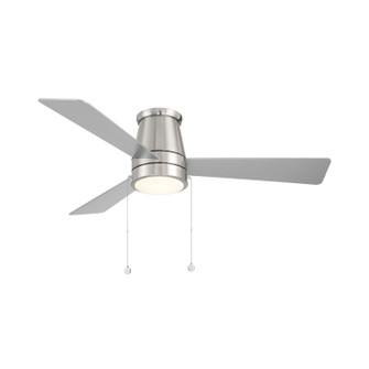 Hug LED Flush Mount Ceiling Fan in Brushed Nickel (34|F-108L-BN)